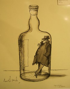 Georges Simenon Original Art by Ronald Searle