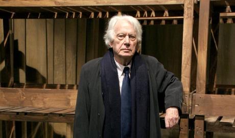 Author Jorge Semprun poses after a representation of his the play 'GURS Une Tragedie Europeenne' directed by Daniel Benoin at the Rond Point Theater in Paris on March 8, 2006. Photo by Denis Guignebourg/ABACAPRESS.COM