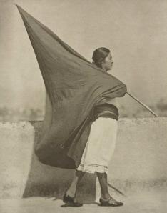 woman with flag [mexico 1926]