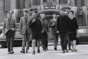 Detail of a photograph published in the I.S. n°5, December 1960, p.21. IS London Conference_