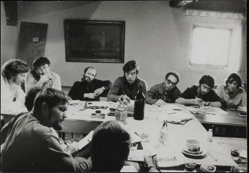 Rene Vienet, Guy Debord, Claudio Pavan, Paolo Salvadori, Mustapha Khayati, Rene Riesel, and Alain Chevalier